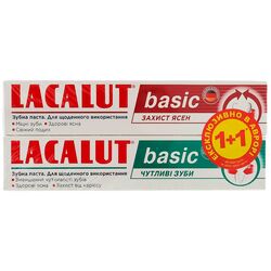 Набір паст зубних Lacalut Basic Чутливість зубів та Захист ясен 2 шт/уп
