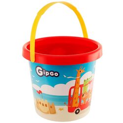 Відро для гри в піску з декоративною наліпкою GipGo кольорове 1 л