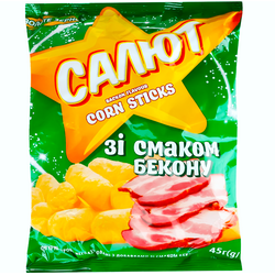 Палички кукурудзяні Золоте зерно Салют Бекон 45г