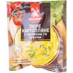 Пюре картопляне швидкого приготування Сто Пудів з часником та кропом 30 г