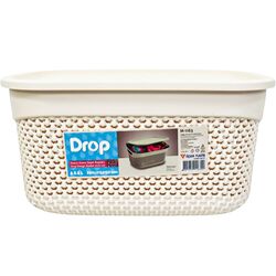 Кошик для зберігання пластиковий з кришкою Ucsan Drop Design 6,6 л