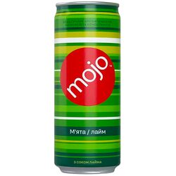 Напій соковмісний безалкогольний сильногазований Mojo М'ята-лайм 0,33 л