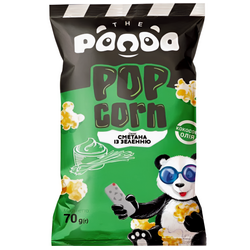 Попкорн для мікрохвильовки PANDA Сметана з зеленню 100г