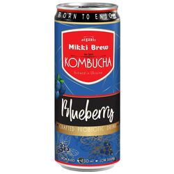 Напій безалкогольний газований Mikki Brew Комбуча Bluеberry ж/б 330 мл