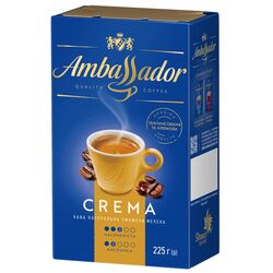 Кава смажена мелена Ambassador Crema 225 г