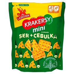 Крекер солоний Lajkonik Mini Сир та цибуля 100 г