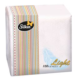 Серветки паперові Silken Light 1 шар 33х33 см 80 шт/пач