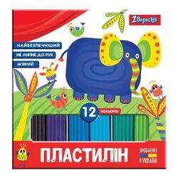 Пластилін для ліплення 1Вересня Zoo Land 12 кольорів 240 г