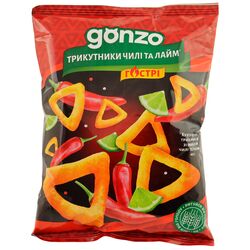 Трикутники кукурудзяні Gonzo Чилі та лайм 40 г