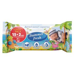 Серветки вологі дитячі Summer Fresh 17 шт/уп