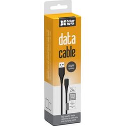 Кабель USB-Lightning ColorWay CBUL024 чорний