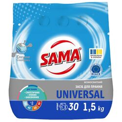 Порошок для пранння безфосфатний автомат SAMA Universal Гірська Свіжість 1,5 кг