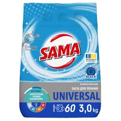 Порошок для пранння безфосфатний автомат SAMA Universal Гірська Свіжість 3 кг