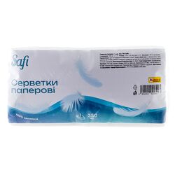 Серветки паперові Safi 1 шар білі 350 шт/пач