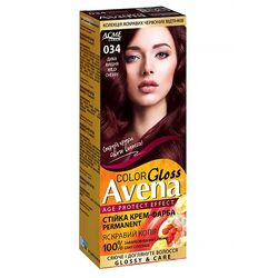 Крем-фарба для волосся стійка Avena Gloss Color Дика вишня 034