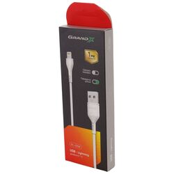 Кабель USB-Lightning Grand-X PL01W білий