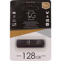 Накопичувач металевий USB T&G Vegа 121 чорний 128 GB
