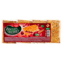 Печиво затяжне з начинкою BISCUITS & BERRIES вишня та родзинки 210 г