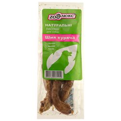 Ласощі для собак натуральні Zooлюкс Шия куряча 80 г
