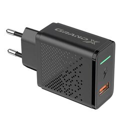 Адаптер швидкої зарядки мережевий Grand-X CH-650 1USB чорний