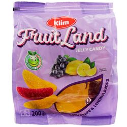 Мармелад желейний Klim FruitLand Виноград, лимон  200 г