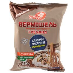 Вермішель гречана швидкого приготування негостра Skorovarka Сметана з грибами 75 г