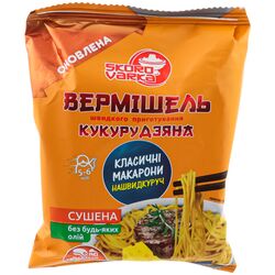 Вермішель кукурудзяна швидкого приготування негостра Skorovarka Телятина з сиром 85 г