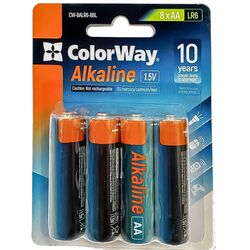 Набір батарейок алкалайн СolorWay LR6 АА 8 шт/уп.
