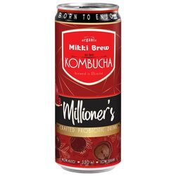 Напій безалкогольний газований MIKKI BREW Комбуча Millioner's ж/б 330 мл