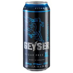 Напій енергетичний безалкогольний GEYSER  SUGAR FREE ХL ж/б 0.5 л