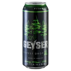 Напій енергетичний безалкогольний GEYSER FOREST DROP ХL ж/б 0.5 л
