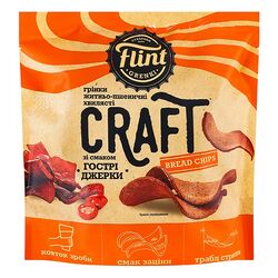 Грінки житньо-пшеничні хвилясті Flint Craft Гострі джерки 90 г