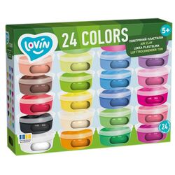 Набір пластиліну для ліпки повітряний Lovin 24 кольори