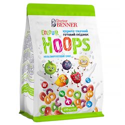 Сніданок сухий Doctor Benner Colour Нoops мультифруктовий смак 150 г