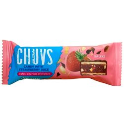 Цукерка вафельна Saleks Chuvs з яблучним пюре, полуничним соком та смаженим арахісом 30 г
