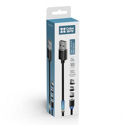 Кабель USB 3в1 Colorway Magnetic CBUU020 чорний 1 м