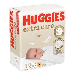Підгузки дитячі Huggies Extra Care 1" 2-5 кг 22 шт/пач