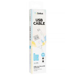Кабель USB-MicroUSB Gelius One GP-UC116 білий 2 м
