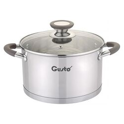 Каструля з кришкою силіконові ручки GUSTO Level d=24 см 6,1 л