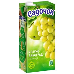 Нектар освітлений Садочок Яблуко-виноград білий 0.95 л