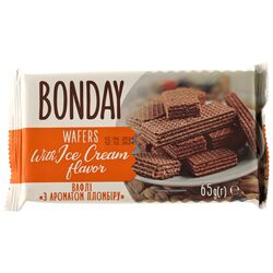 Вафлі BONDAY з ароматом пломбіру 65 г