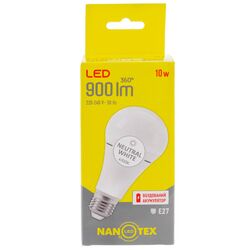 Лампа LED акумуляторна NANOTEX А68 10Вт Е27 біле світло 4100К