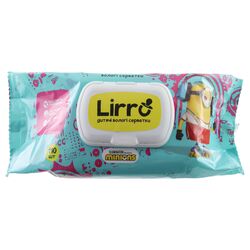 Серветки вологі для дівчаток Lirro Посіпаки з клапаном 110 шт/пач