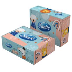 Серветки паперові косметичні Smile 3 шари 70 шт/кор