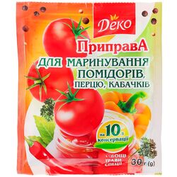 Приправа для маринування помідорів, перцю, кабачків ДЕКО на 10 л, 30 г
