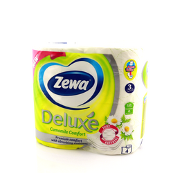 Набір паперу туалетного білий Zewa Deluxe тришаровий 4 шт