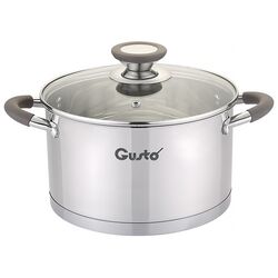 Каструля з кришкою та силіконовими ручками GUSTO Level d=18 см 2.6 л