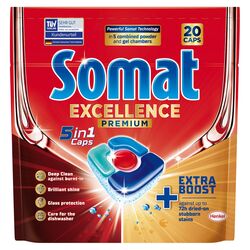 Таблетки для посудомийних машин 5в1 Somat Excellence 20 шт/уп.