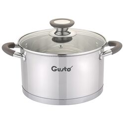Каструля з кришкою та силіконовими ручками GUSTO Level d=20 см 3.6 л