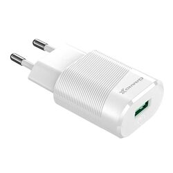 Адаптер для зарядки мережевий Grand-X CH-17W 1 USB білий